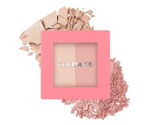 CORINGCO Pink Square Dual Highlighter - MakeUp World Pakistan