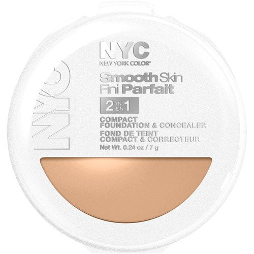 NYC Smooth Skin 2-in-1 Compact Foundation and Concealer, Medium - MakeUp World Pakistan