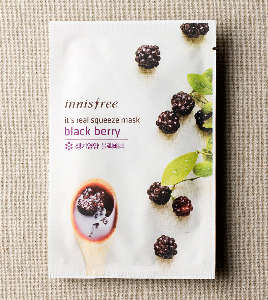 INNISFREE It's real squeeze mask - Black Berry - MakeUp World Pakistan