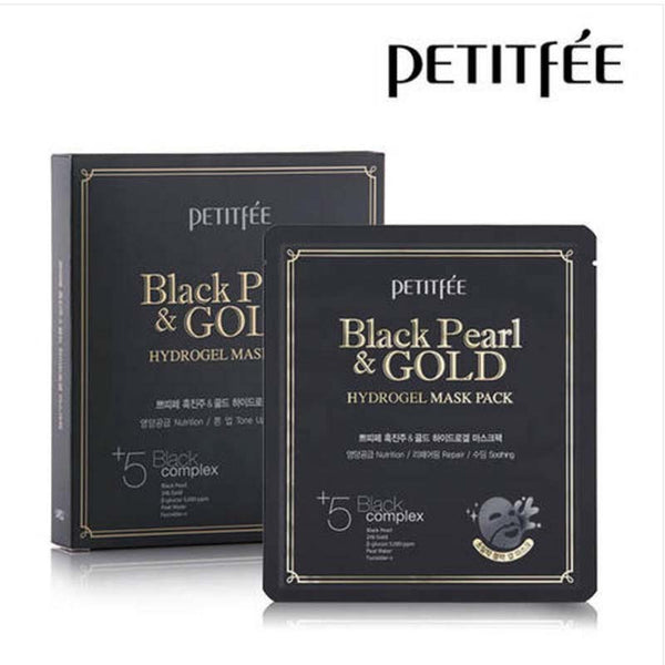 PETITFEE Black Pearl & Gold Hydrogel Mask - MakeUp World Pakistan