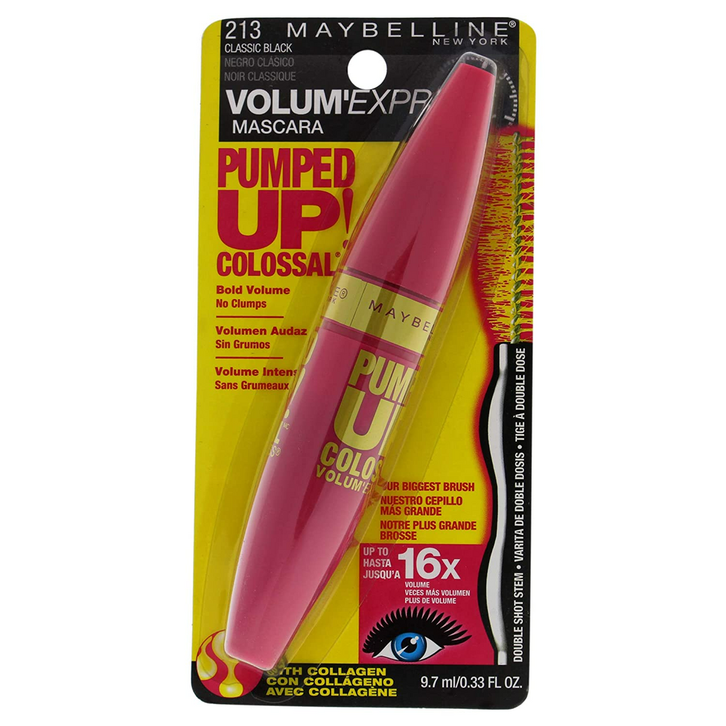 Maybelline - Volum Express PUMPED UP! Colossal 16X volume (213 Classic Black)
