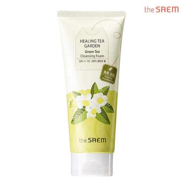the SAEM Healing Tea Garden (Green tea) Cleansing Foam 150ml - MakeUp World Pakistan